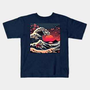 VClassic Kanagawa Wave T-Shirt Kids T-Shirt